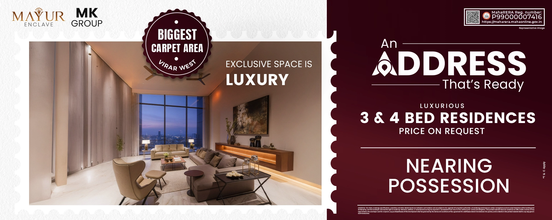 1900x760 - Biggest carpet area